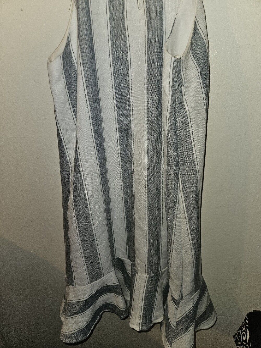 She + Sky Womans Vertical Striped Ruffle Dress Size M - Picture 10 of 13